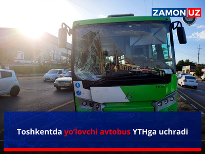 Тошкентда йўловчи автобус ЙТҲга учради
