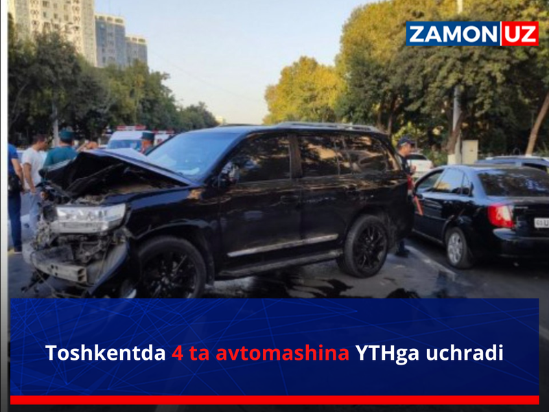 Тошкентда 4 та автомашина ЙТҲга учради