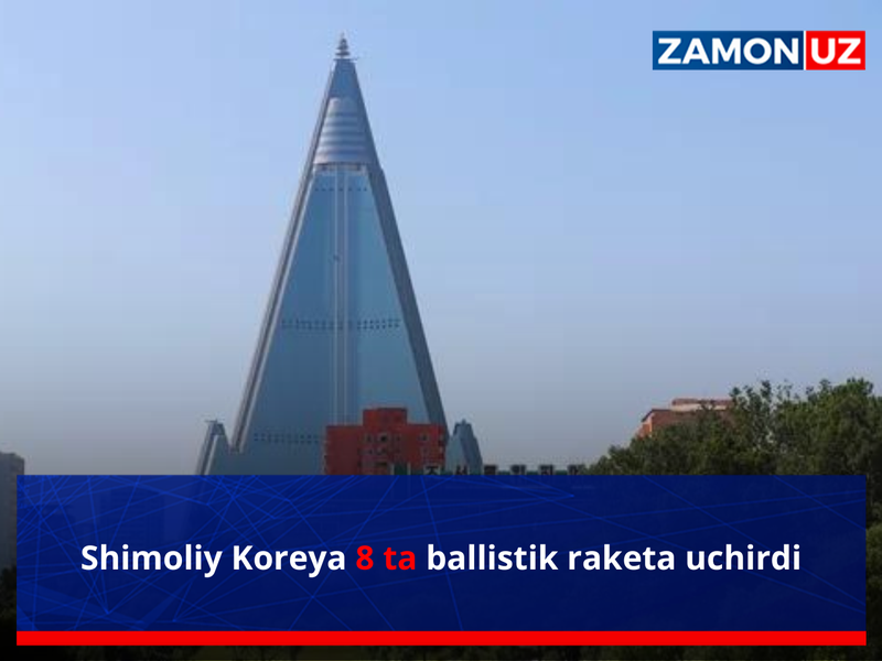 Шимолий Корея 8 та баллистик ракета учирди