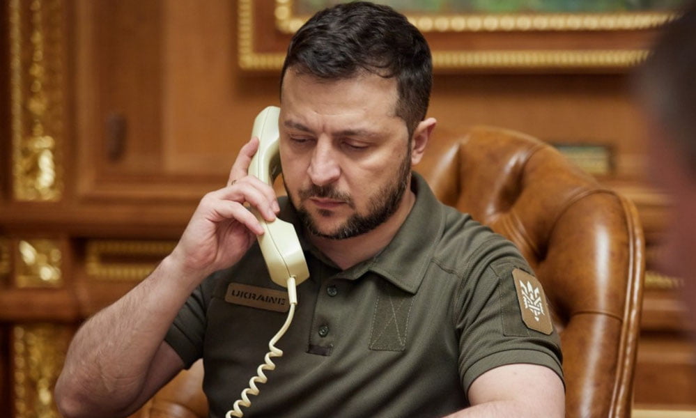 Ракеталар ҳужумидан сўнг Зеленский Байден билан қўнғироқлашди