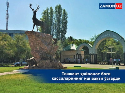 Тошкент ҳайвонот боғи кассаларининг иш вақти ўзгарди