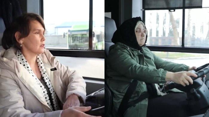 Пойтатхда аёл ҳайдовчилар автобус бошқаришни бошлади