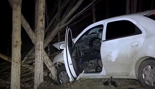 Farg‘onada Cobalt yo‘l chetida ketayotgan 5 kishini urib yubordi