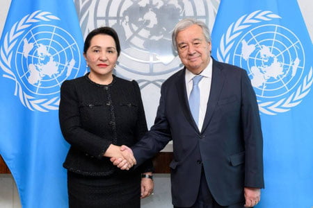 Tanzila Norboyeva BMT Bosh kotibi bilan uchrashdi