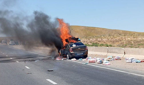 Jizzaxda Cobalt yonib ketdi