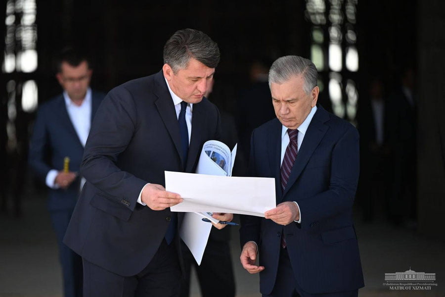 Prezident aeroport qurilishini ko‘zdan kechirdi