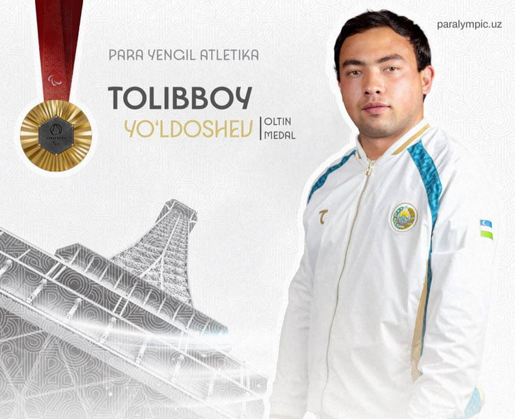 Tolibboy Yo‘ldashev Paralimpiya o‘yinlari chempioni bo‘ldi