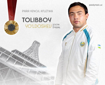 Tolibboy Yo‘ldashev Paralimpiya o‘yinlari chempioni bo‘ldi