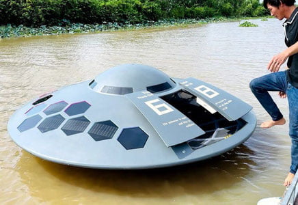 Vyetnamda uchar likopchaga o‘xshash qayiq yasaldi