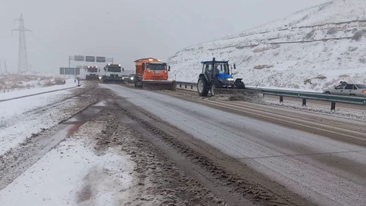 “Qamchiq”da qor yog‘ib, havo 15 darajagacha sovib ketdi