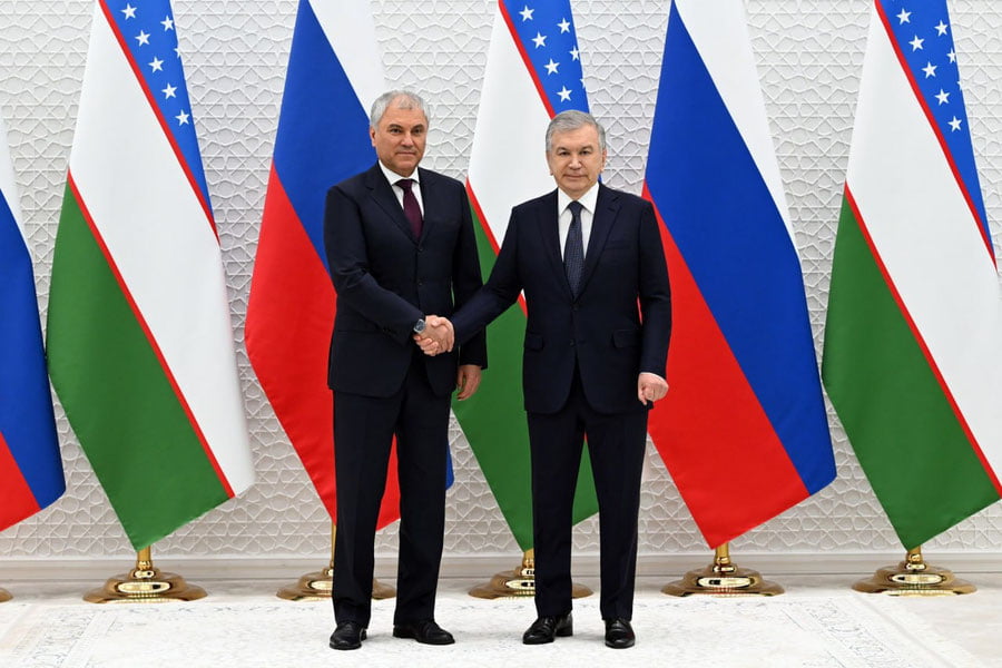 Шавкат Мирзиёев Россия Давлат Думаси раисини қабул қилди