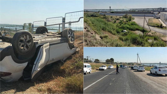 Chinozda Cobalt Kia Sonet bilan to‘qnashib, temiryo‘lga ag‘darildi