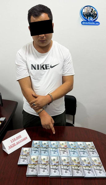Сирдарёда 150 минг доллар қалбаки пулни сотмоқчи бўлган шахс ушланди