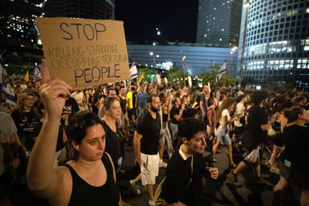 Тел-Авивда юз минглаб исроиллик норозилик намойиши ўтказди