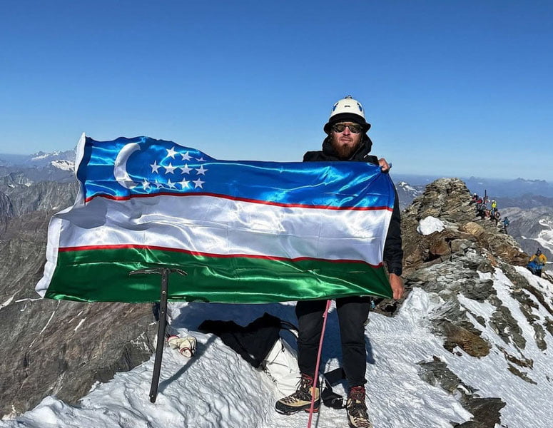O‘zbekistonlik alpinist Alp tog‘laridagi eng qiyin cho‘qqilardan birini zabt etdi