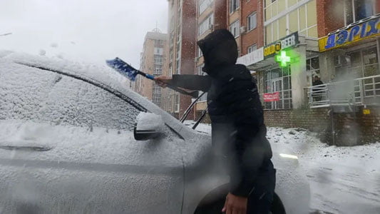 Qozog‘istonda birinchi qor yog‘di