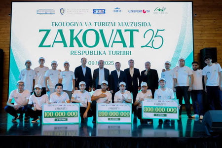 1-ўринга 300 млн ютуқ: Бўстонлиқда “Заковат” ўйини ўтказилди