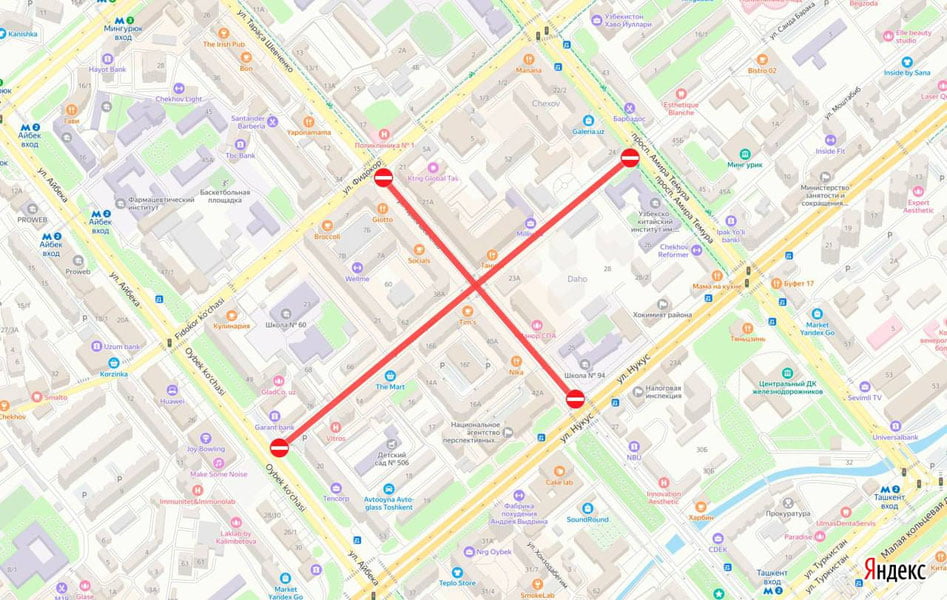 Янги йил байрами муносабати билан Тошкентда айрим кўчалар ёпилади