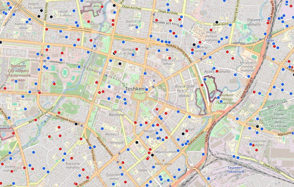 Ўзбекистонда янги қурилаётган объектларни текшириш учун онлайн харита ишга туширилди