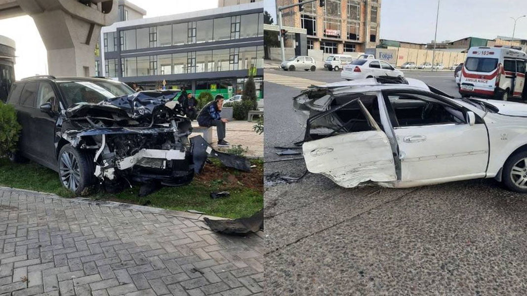 Тошкентдаги ЙТҲда Lacetti иккига бўлиниб кетди